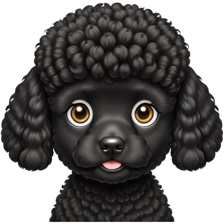 black Miniature poodle  emoji