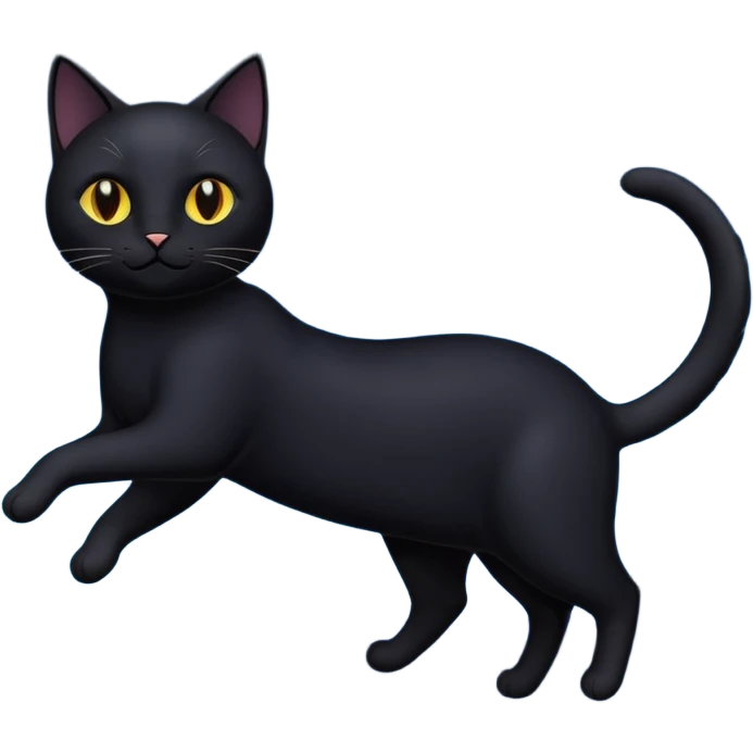 Cat fly on night emoji