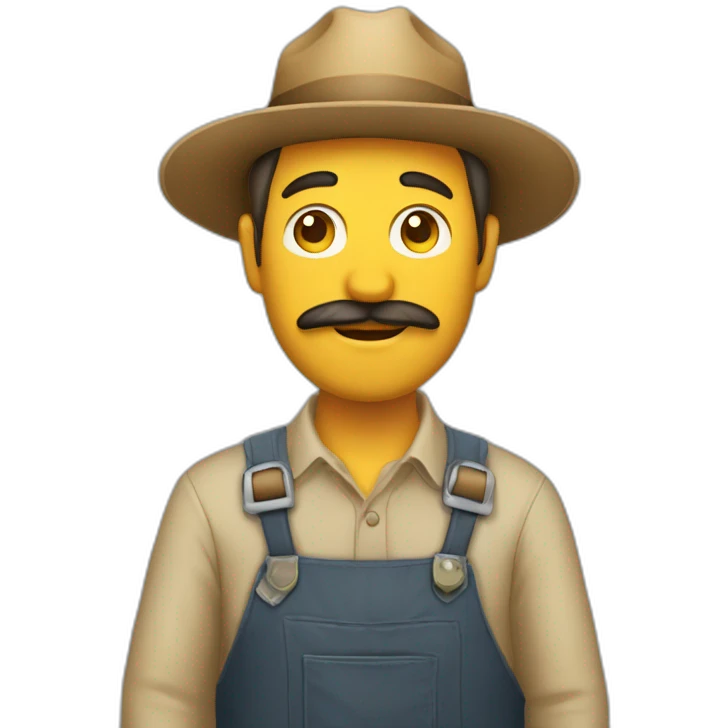 Agricultor sin género con zanahoria emoji