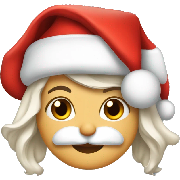 Delilah wearing a santa hat  emoji