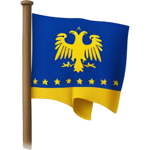 Bosnian flag from bonian kingdom emoji