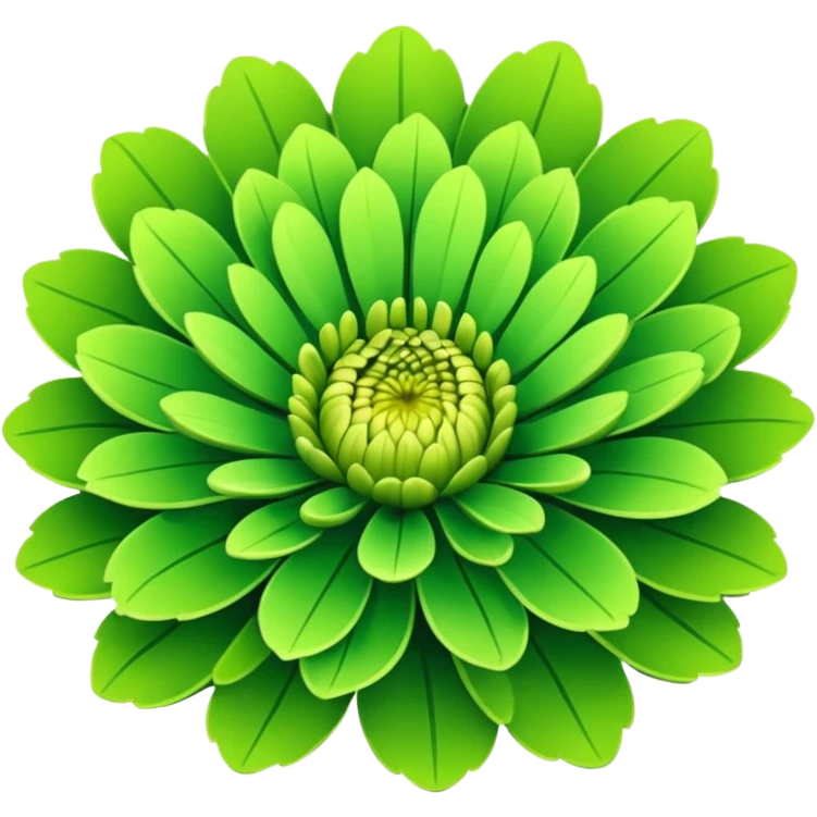 Green chrysanthemum emoji