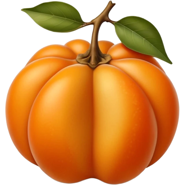 small golden-orange fruit with smooth slightly matte skin, rounded pear-like shape, shown whole and halved revealing juicy pale flesh with two to three glossy brown seeds inside, slight surface dimples suggesting ripeness, no leaves or extras, soft lighting, subtle shadows, emoji scale emoji