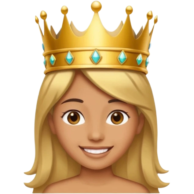 Una persona enamorado y con una corana emoji