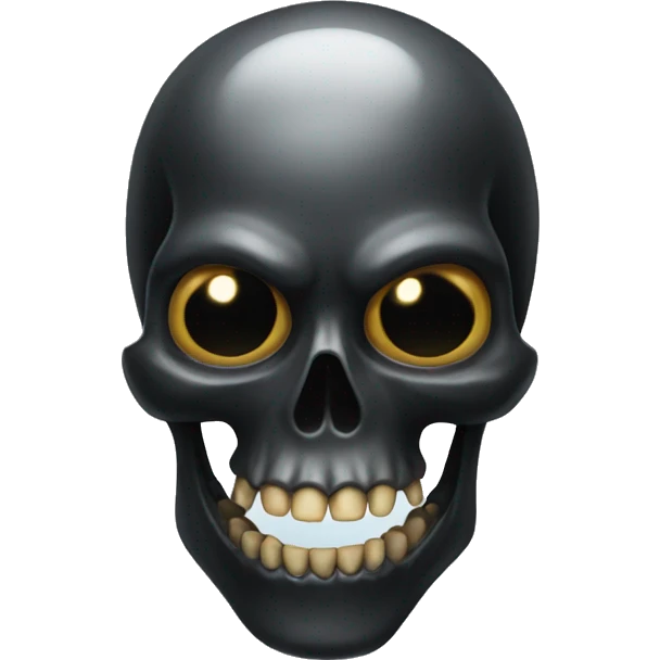 Skull, black snake  emoji
