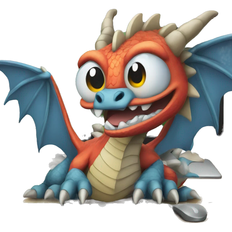 dragon on computer emoji