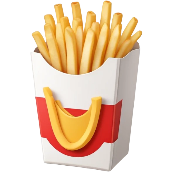Ultra basic french fry container with minimal details emoji