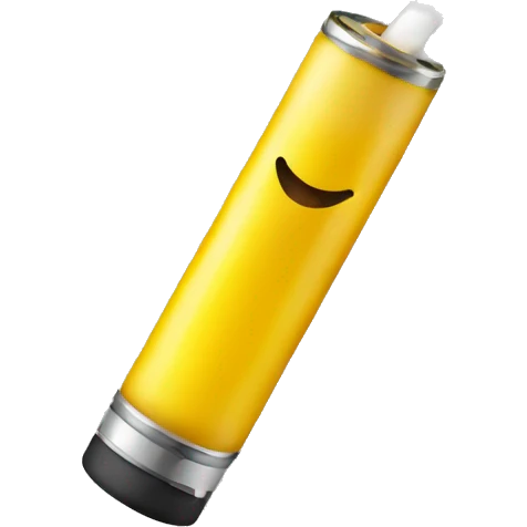 an electronic cigarette containing yellow liquid emoji