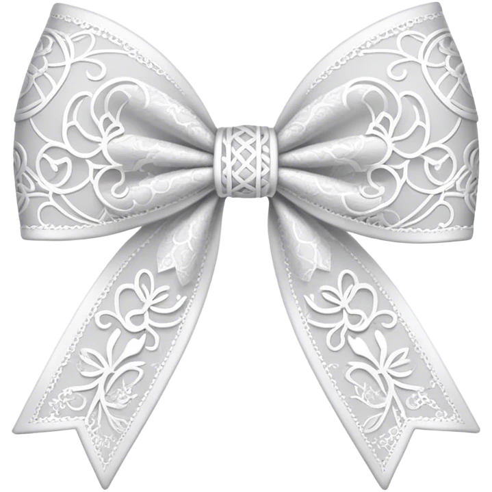 white lace bow emoji