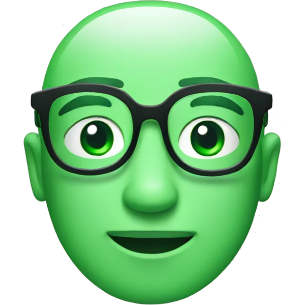 Green glasses emoji
