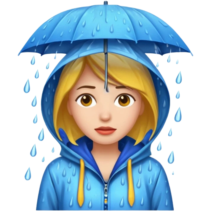 woman caught in the rain emoji