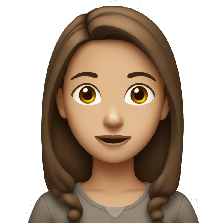 girl with brown hair emoji