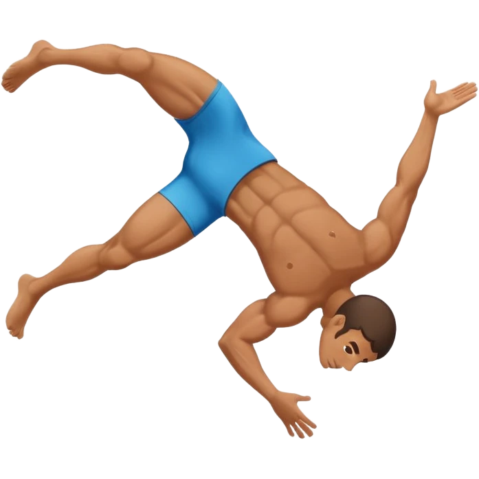 A man doing a back flip emoji
