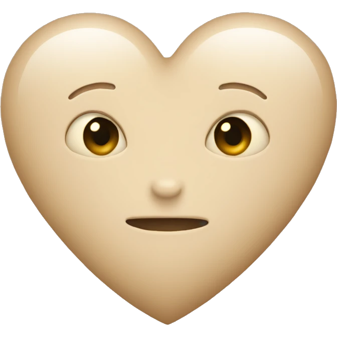beige heart emoji