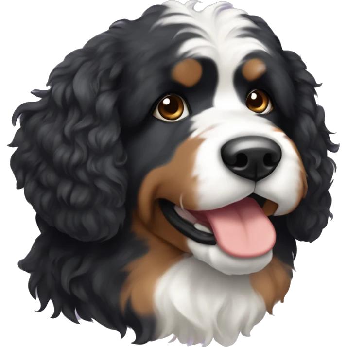 Berneroodle giant tricolor emoji