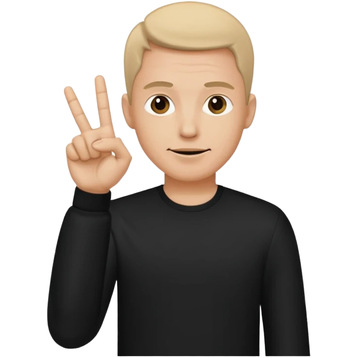 A man wear black his skin tone is beige and he does like Yoo wassup emoji