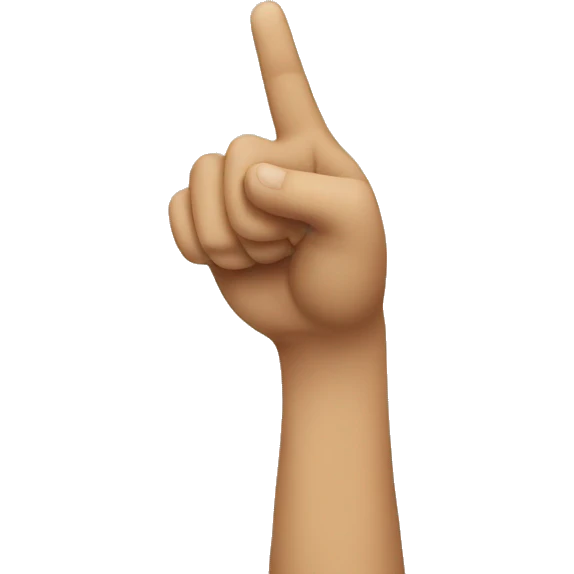 pointing finger emoji
