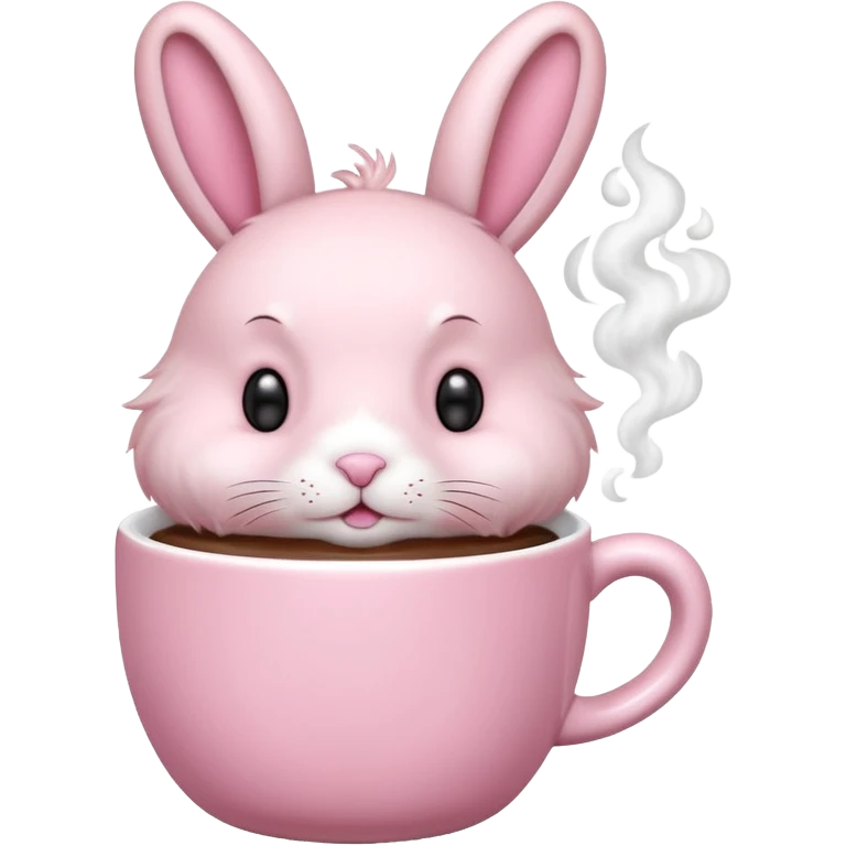 Bunny pink coffee  emoji