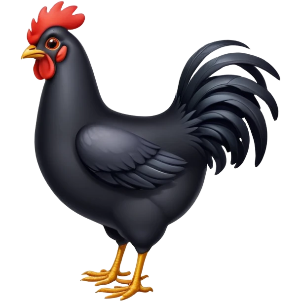 Black chicken emoji
