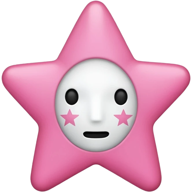 Pink star no face emoji