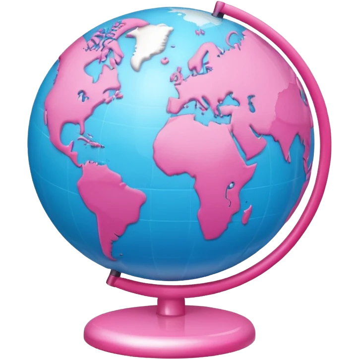 mix light pink dark pink and white girly globe with WWW in big letters under it.
It looks like an internet bar icon. emoji