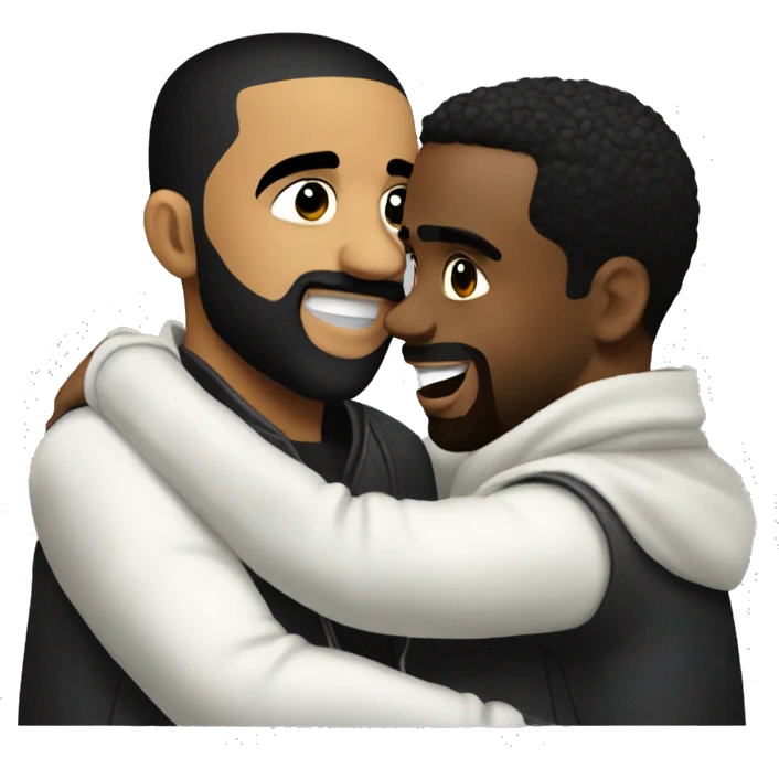 Drake and diddy hugging emoji