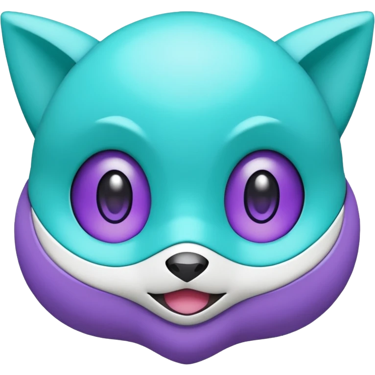 Rappidash pokemon white teal purple emoji