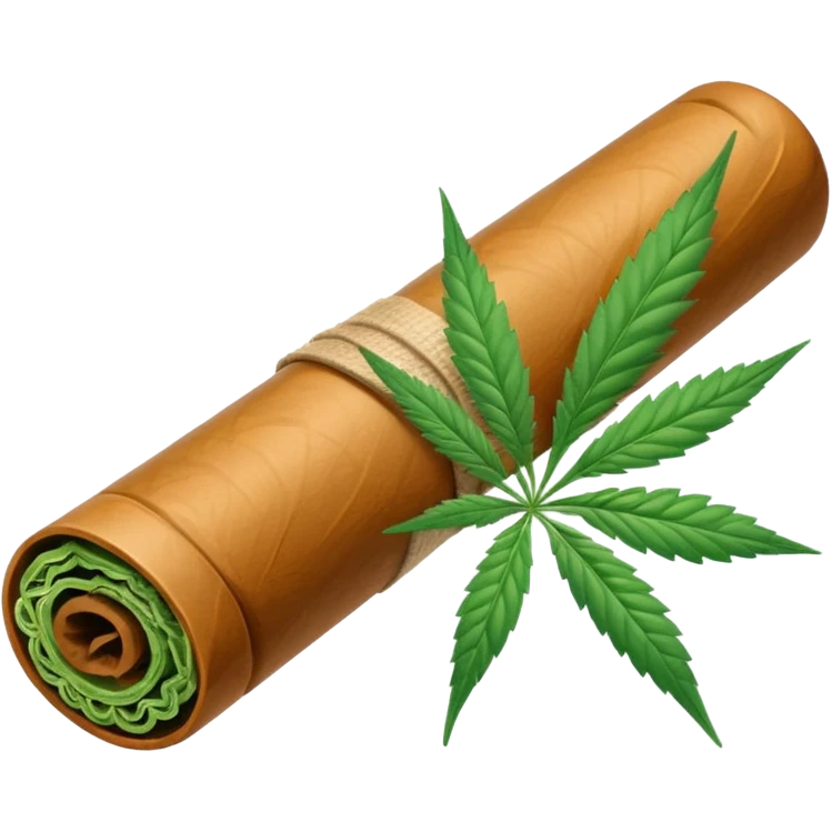 A rolled blunt emoji