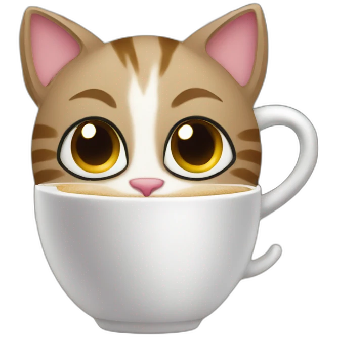 cat drink coffee emoji