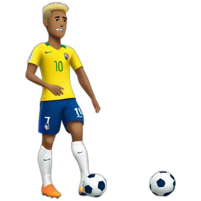 Neymar with a left leg injury emoji