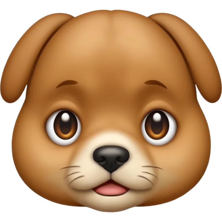 Puppy dog eye emoji with a frown emoji