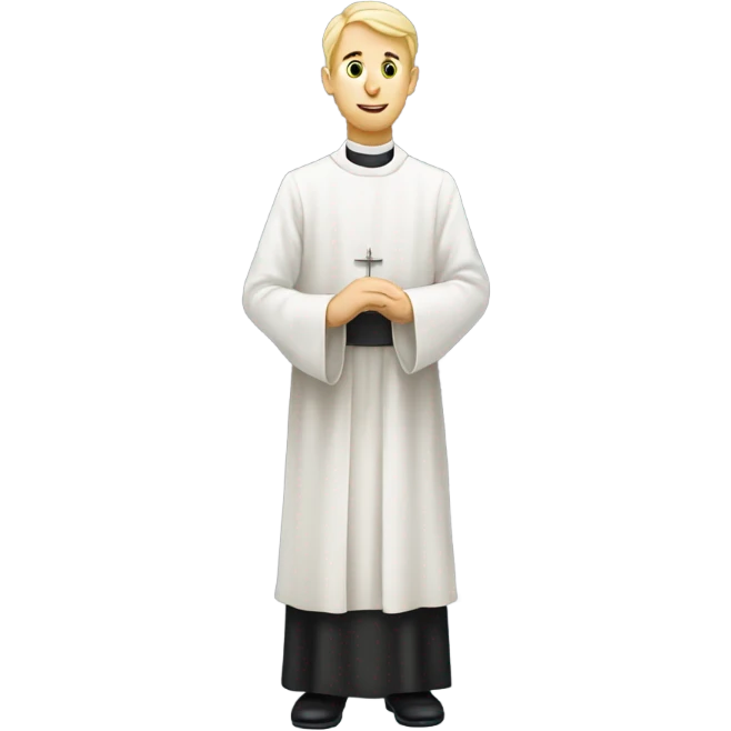 blond Vicar standing emoji