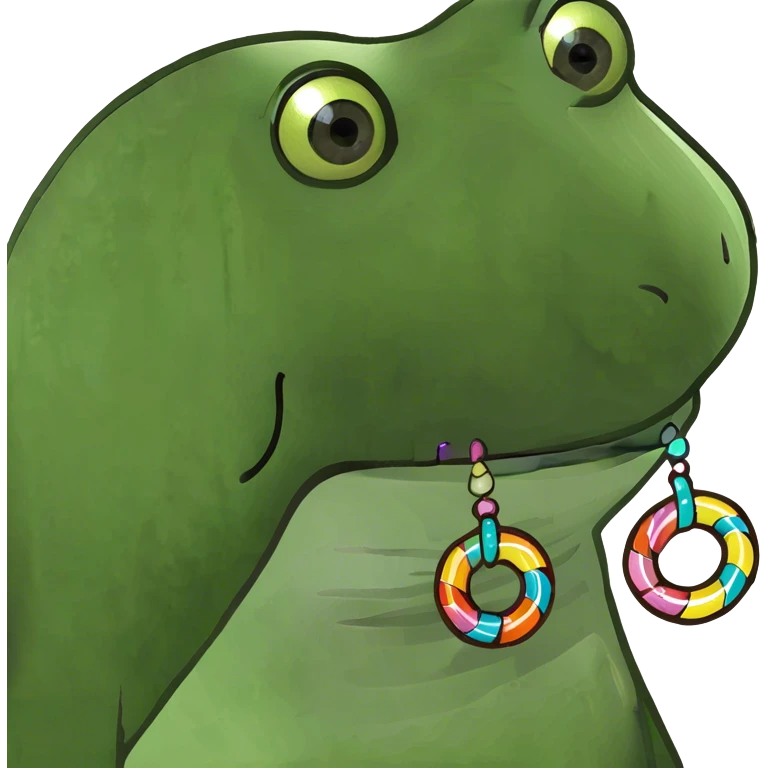 Candy beads ear lobe emoji