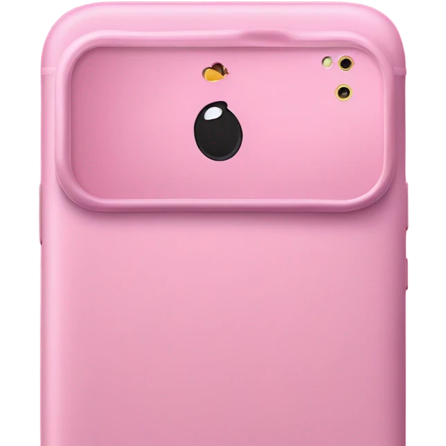 iphone 16 pro max phone with pink case emoji