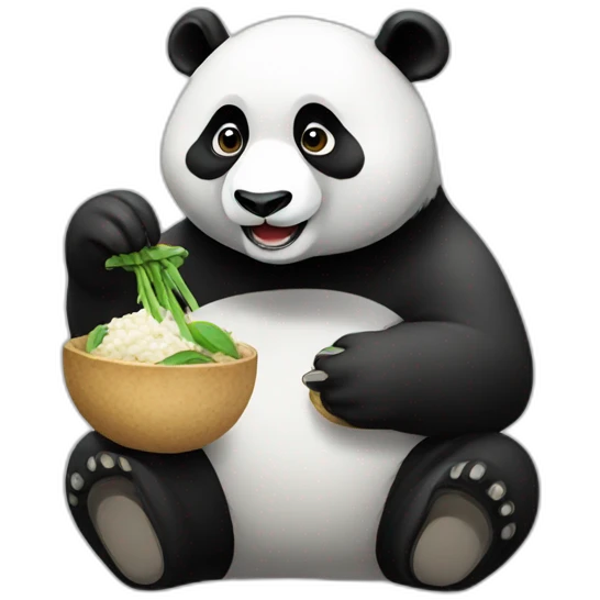 Panda eating  emoji