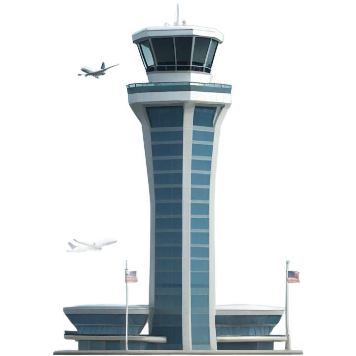 modern air traffic control tower, full size realistic emoji