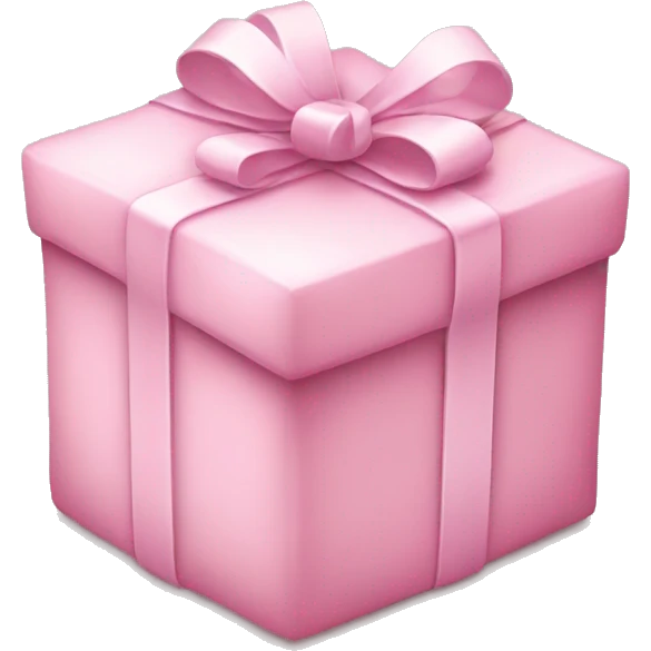 A light pink Christmas present  emoji