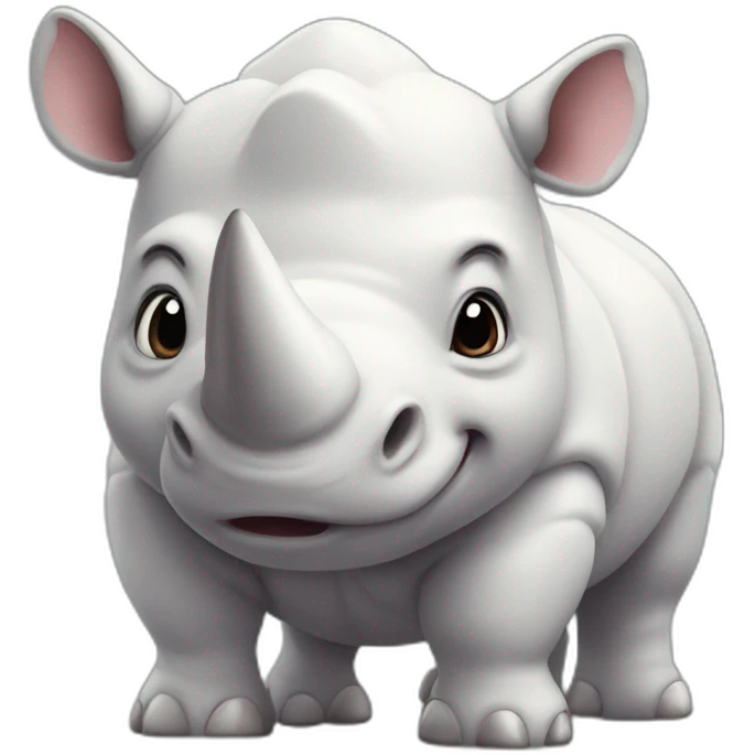 Marshmallow-rhino emoji
