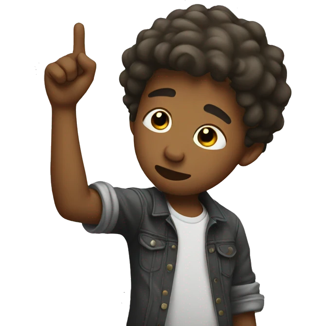 Boy making Dab emoji