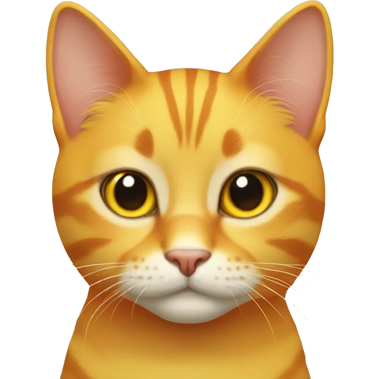 Yellow and orange cat emoji