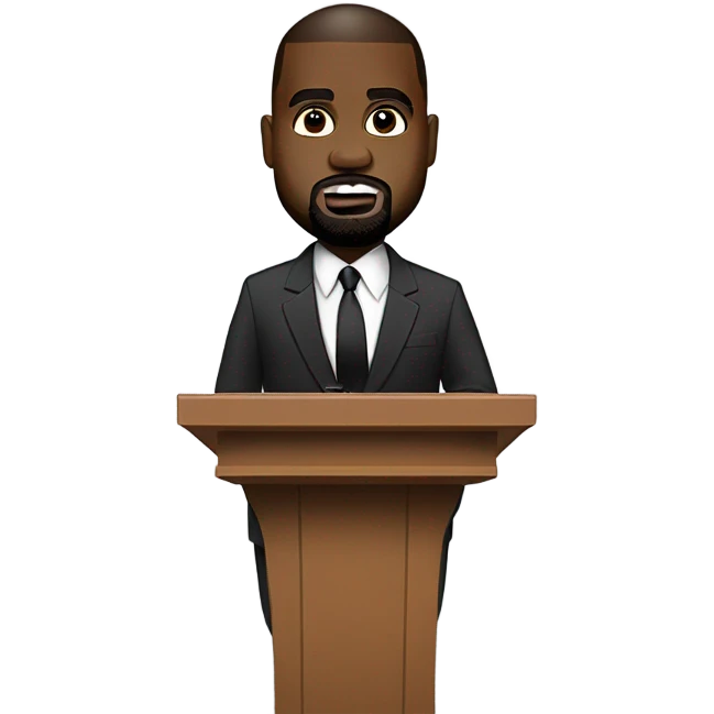 kanye west as a politician emoji