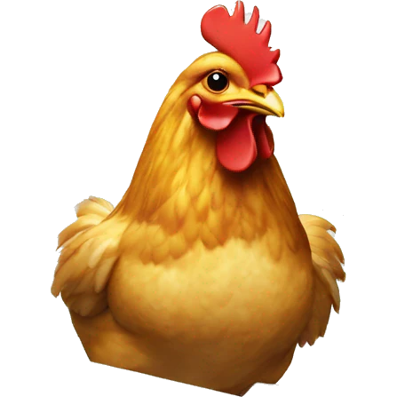 chicken writes in a notebook emoji