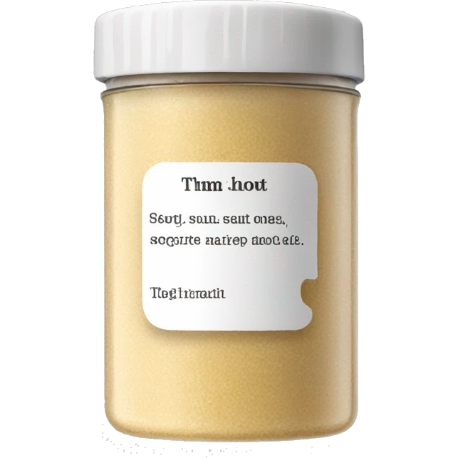 body scrub pot with label emoji