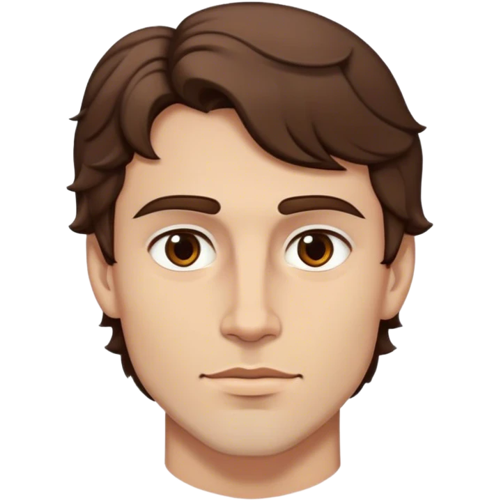 lord with short wavy brown hair, deep brown eyes, strong jawline emoji