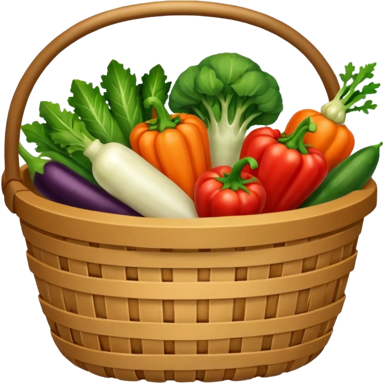 generate an image for vegetables basket emoji