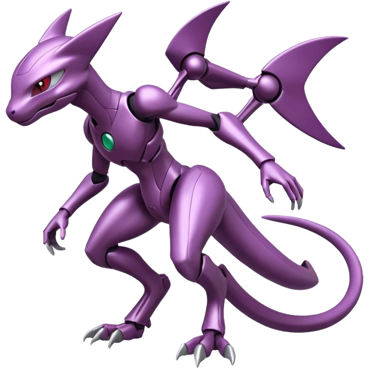 Futuristic Modern Miraidon-Genesect-Mewtwo-Fakémon-hybrid-creature (full body)  emoji