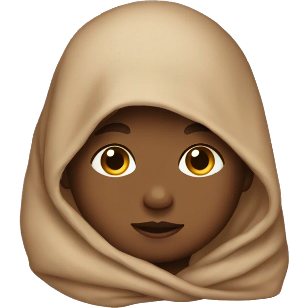 Long Swaddled brown baby emoji