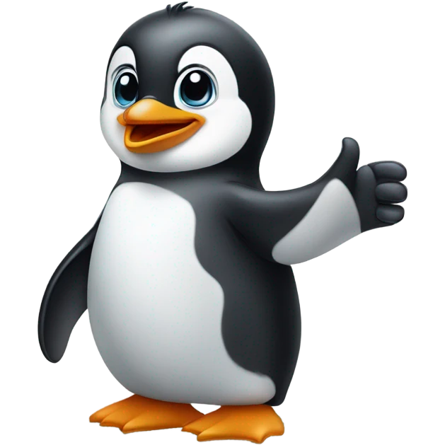 Baby penguin thumbs up emoji