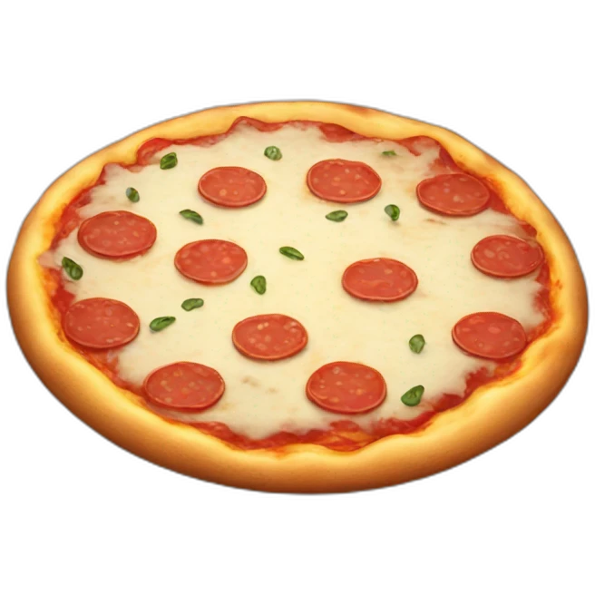 Cold pizza with a sweat emoji
