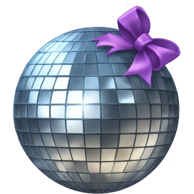 Disco ball with a bow emoji